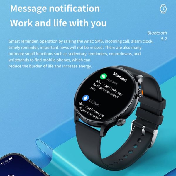 QS40 1.39 inch BT5.2 Smart Sport Watch, Support Bluetooth Call / Sleep / Blood Oxygen / Temperature / Heart Rate / Blood Pressure Health Monitor (Orange) - Image 7