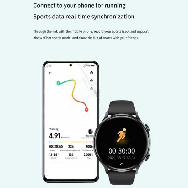 QS40 1.39 inch BT5.2 Smart Sport Watch, Support Bluetooth Call / Sleep / Blood Oxygen / Temperature / Heart Rate / Blood Pressure Health Monitor (Orange) - Image 9