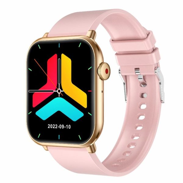 QX9 1.96 inch BT5.2 Smart Sport Watch, Support Bluetooth Call / Sleep / Blood Oxygen / Heart Rate / Blood Pressure Health Monitor (Pink)