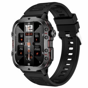 QX11 1.96 inch BT5.2 Smart Sport Watch, Support Bluetooth Call / Sleep / Blood Oxygen / Heart Rate / Blood Pressure Health Monitor (Black)