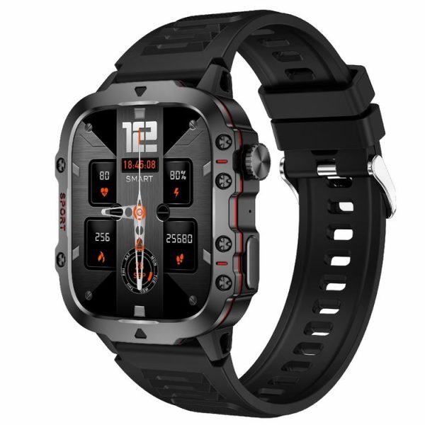 QX11 1.96 inch BT5.2 Smart Sport Watch, Support Bluetooth Call / Sleep / Blood Oxygen / Heart Rate / Blood Pressure Health Monitor (Black)