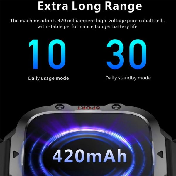QX11 1.96 inch BT5.2 Smart Sport Watch, Support Bluetooth Call / Sleep / Blood Oxygen / Heart Rate / Blood Pressure Health Monitor (Black) - Image 10