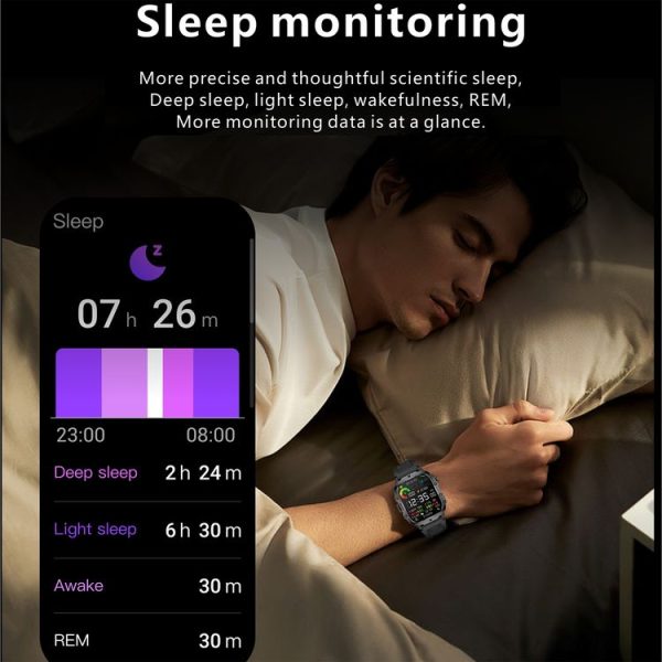 QX11 1.96 inch BT5.2 Smart Sport Watch, Support Bluetooth Call / Sleep / Blood Oxygen / Heart Rate / Blood Pressure Health Monitor (Black) - Image 14