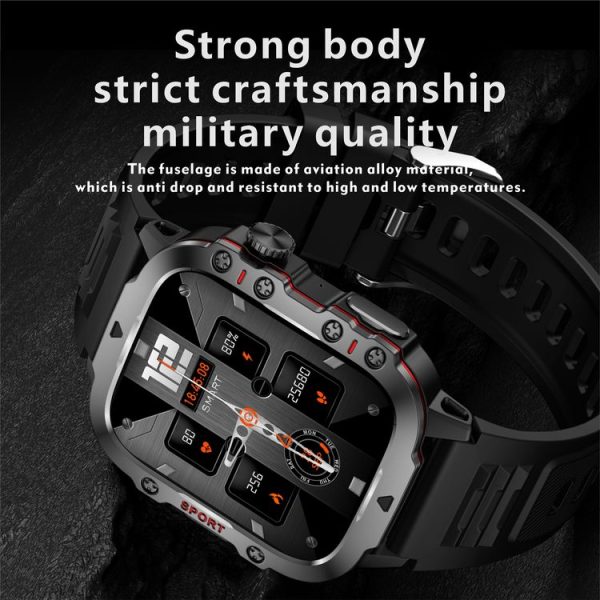 QX11 1.96 inch BT5.2 Smart Sport Watch, Support Bluetooth Call / Sleep / Blood Oxygen / Heart Rate / Blood Pressure Health Monitor (Black) - Image 5