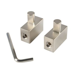 2pcs / Set Car Audio Modification 2 in 1 Wire Power Supply Terminals (Silver)