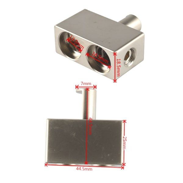 2pcs / Set Car Audio Modification 2 in 1 Wire Power Supply Terminals (Silver) - Image 4