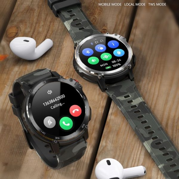 C22 1.6 inch Round Screen Bluetooth Smart Watch, Support Health Monitoring & 24 Sports Modes (Black) - Image 11