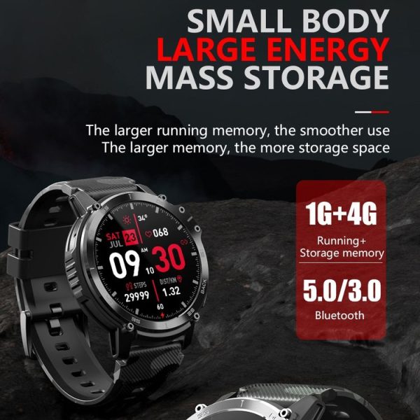 C22 1.6 inch Round Screen Bluetooth Smart Watch, Support Health Monitoring & 24 Sports Modes (Black) - Image 8