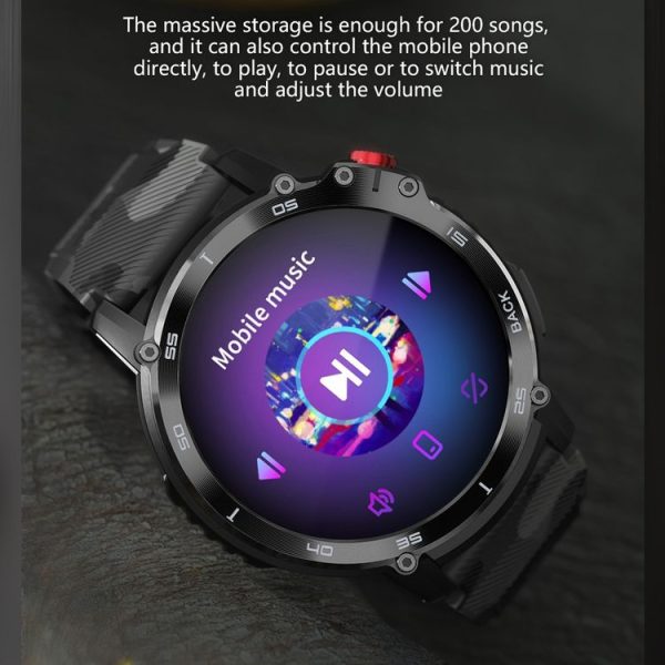 C22 1.6 inch Round Screen Bluetooth Smart Watch, Support Health Monitoring & 24 Sports Modes (Black) - Image 9