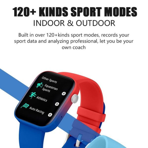 P43 1.8 inch TFT Screen Bluetooth Smart Watch, Support Heart Rate Monitoring & 100+ Sports Modes (Black) - Image 8