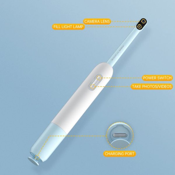 Z70 7 LEDs 2.0MP Wifi Visible Oral Endoscope (White) - Image 5