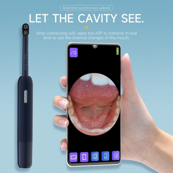 Z70 7 LEDs 5.0MP Wifi Visible Oral Endoscope (Dark Blue) - Image 4