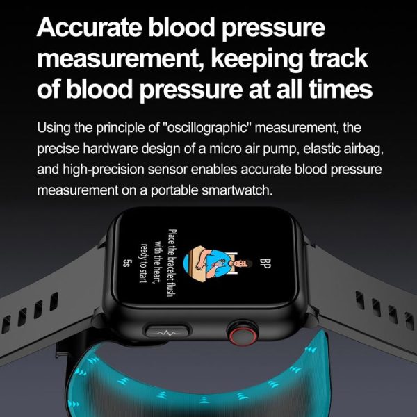 TK63 1.91 Inch Color Screen Air Pump Smart Watch, Supports Blood Pressure Monitoring / ECG (Black) - Image 5
