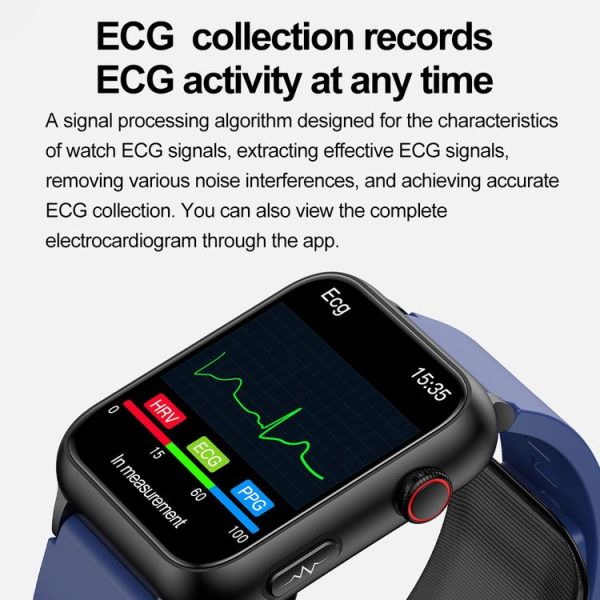 TK63 1.91 Inch Color Screen Air Pump Smart Watch, Supports Blood Pressure Monitoring / ECG (Black) - Image 6