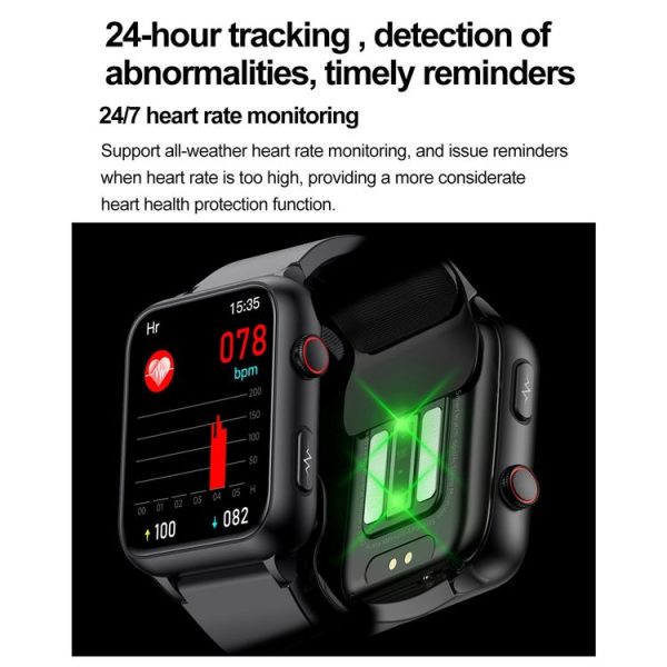 TK63 1.91 Inch Color Screen Air Pump Smart Watch, Supports Blood Pressure Monitoring / ECG (Black) - Image 7