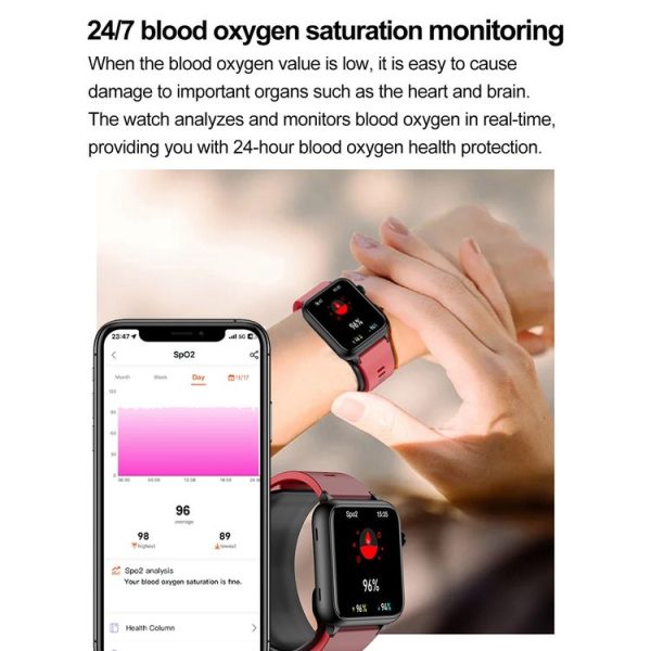 TK63 1.91 Inch Color Screen Air Pump Smart Watch, Supports Blood Pressure Monitoring / ECG (Black) - Image 8