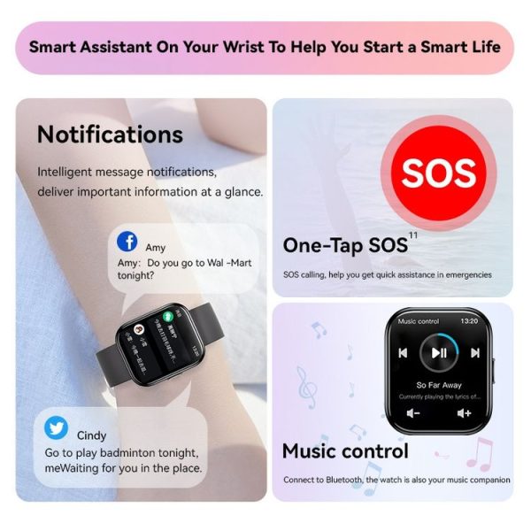 GTS6 1.69 inch Runmefit Pressure MET BT Call Smart Watch, Heart Rate / Blood Pressure / Body Temperature (Pink) - Image 11