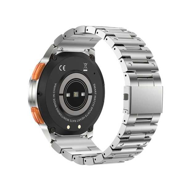LEMFO AK59 1.43 inch AMLOED Round Screen Steel Strap Smart Watch (Silver) - Image 3