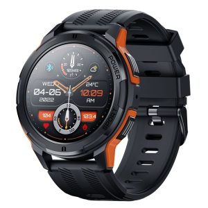 LEMFO C25 1.43 inch HD Round Screen Outdoor Smart Watch Supports Blood Oxygen Detection / Sedentary Reminder (Black Orange)