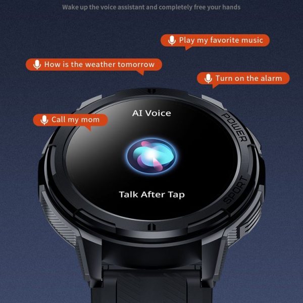LEMFO C25 1.43 inch HD Round Screen Outdoor Smart Watch Supports Blood Oxygen Detection / Sedentary Reminder (Black Orange) - Image 7