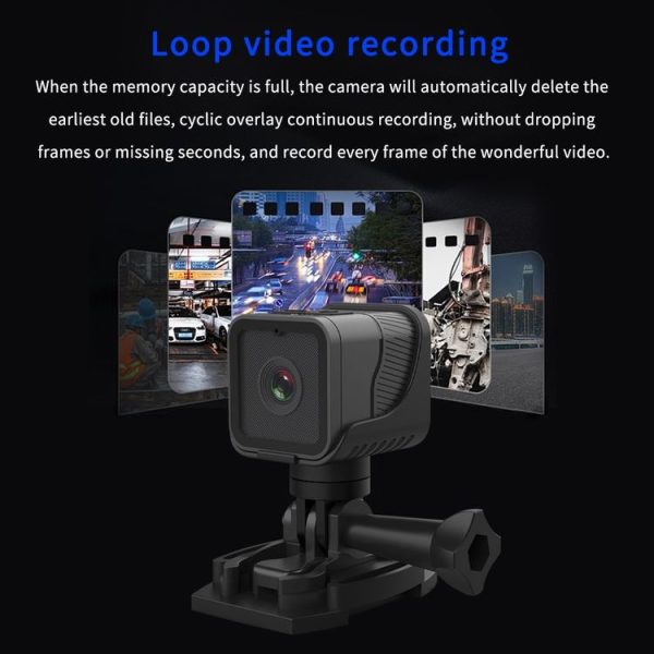 Z03 Mini DV 1080P Waterproof Action Camera with Ring Bracket Supports Infrared Night Vision (Black) - Image 6