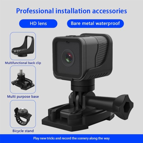 Z03 Mini DV 1080P Waterproof Action Camera with Ring Bracket Supports Infrared Night Vision (Black) - Image 8