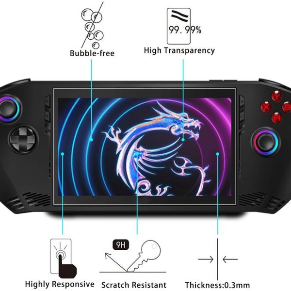MSI Claw 7 inch Game Console 9H 0.3mm Explosion-proof Tempered Glass Film - Image 3