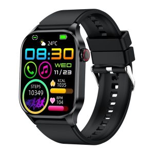 T98 2.04 inch IP68 Waterproof Bluetooth Call Smart Watch, Support Blood Oxygen Monitoring (Black)