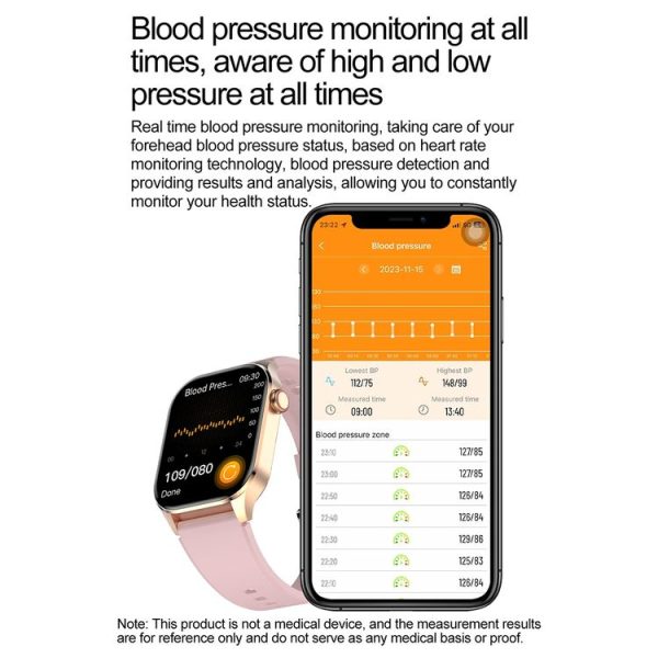 T98 2.04 inch IP68 Waterproof Bluetooth Call Smart Watch, Support Blood Oxygen Monitoring (Black) - Image 10