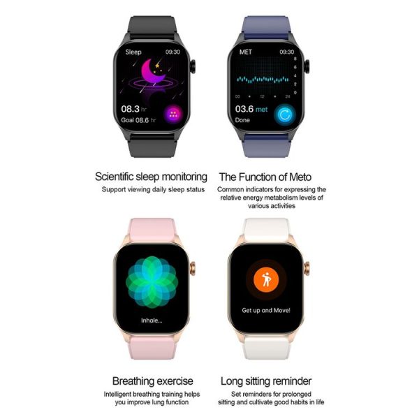 T98 2.04 inch IP68 Waterproof Bluetooth Call Smart Watch, Support Blood Oxygen Monitoring (Black) - Image 12