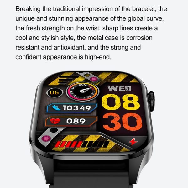 T98 2.04 inch IP68 Waterproof Bluetooth Call Smart Watch, Support Blood Oxygen Monitoring (Black) - Image 6