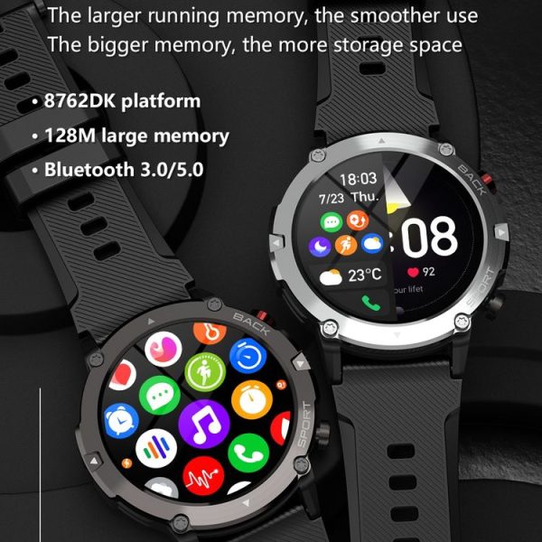 LEMFO LF26MAX 1.32 inch HD Round Screen Smart Watch Supports Bluetooth Calls (Silver) - Image 7