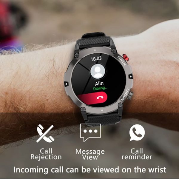 LEMFO LF26MAX 1.32 inch HD Round Screen Smart Watch Supports Bluetooth Calls (Silver) - Image 9