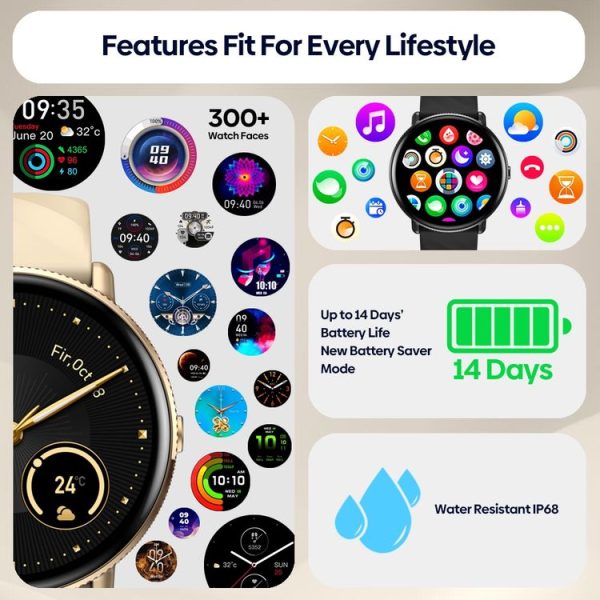 Zeblaze GTR 3 Pro 1.43 inch Screen Voice Calling Smart Watch, Support Heart Rate / Blood Pressure / Blood Oxygen (Black) - Image 11