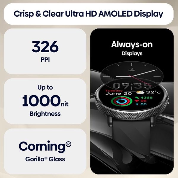 Zeblaze GTR 3 Pro 1.43 inch Screen Voice Calling Smart Watch, Support Heart Rate / Blood Pressure / Blood Oxygen (Black) - Image 6