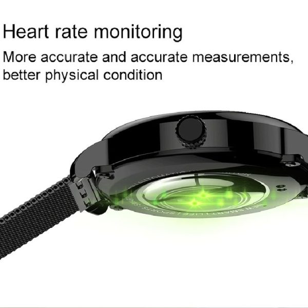 LEMFO LF35 1.43 inch AMOLED Round Screen Silicone Strap Smart Watch Supports Blood Oxygen Detection (Gold) - Image 3