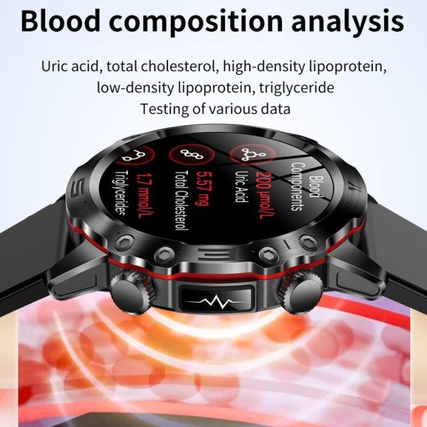 ET482 1.43 inch AMOLED Screen Sports Smart Watch Support Bluetooth Call / ECG Function (Black Silicone Band) - Image 12