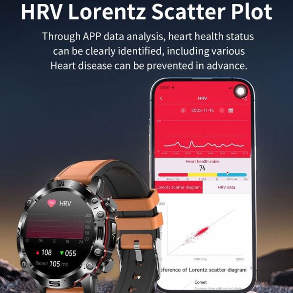 ET482 1.43 inch AMOLED Screen Sports Smart Watch Support Bluetooth Call / ECG Function (Black Silicone Band) - Image 14