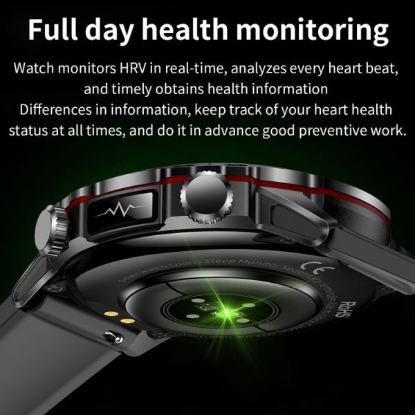 ET482 1.43 inch AMOLED Screen Sports Smart Watch Support Bluetooth Call / ECG Function (Black Silicone Band) - Image 16