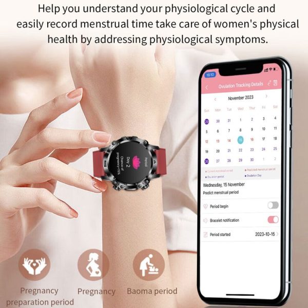 ET482 1.43 inch AMOLED Screen Sports Smart Watch Support Bluetooth Call / ECG Function (Black Silicone Band) - Image 18