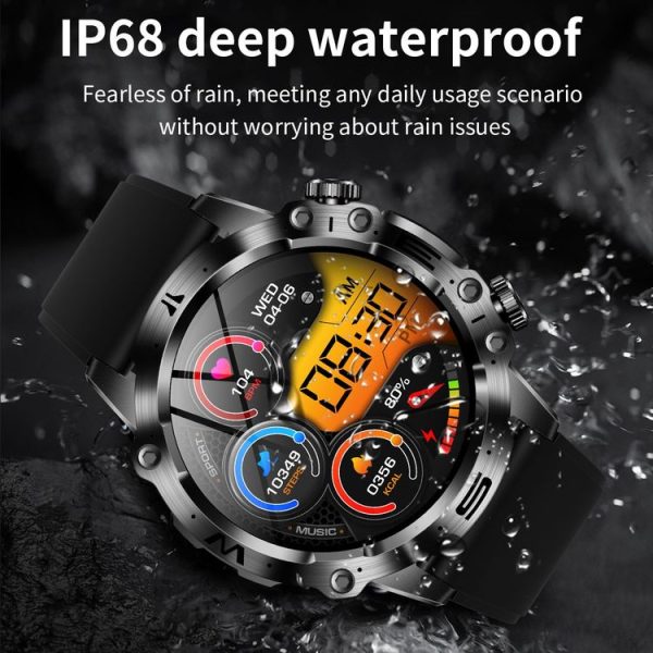 ET482 1.43 inch AMOLED Screen Sports Smart Watch Support Bluetooth Call / ECG Function (Black Silicone Band) - Image 21
