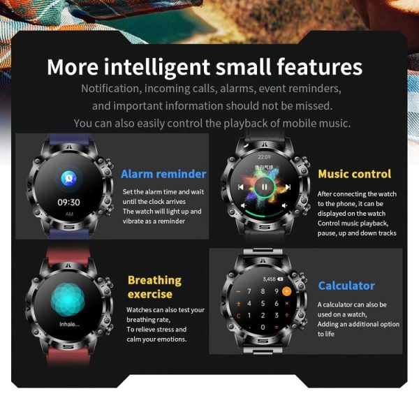 ET482 1.43 inch AMOLED Screen Sports Smart Watch Support Bluetooth Call / ECG Function (Black Silicone Band) - Image 23