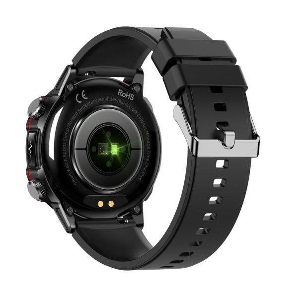 ET482 1.43 inch AMOLED Screen Sports Smart Watch Support Bluetooth Call / ECG Function (Black Silicone Band) - Image 3
