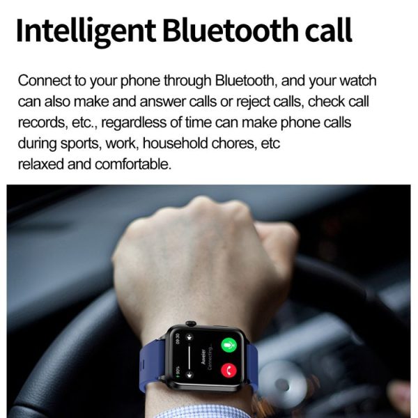 ET580 2.04 inch AMOLED Screen Sports Smart Watch Support Bluetooth Call / ECG Function (Brown Leather Band) - Image 15