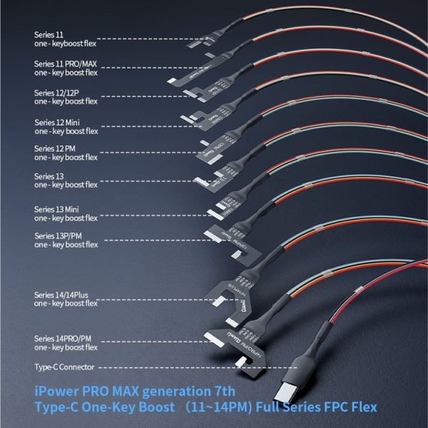 QianLi Generation 7th iPower Pro Max DC Power Control Test Cable for iPhone 6-14 Series - Image 7