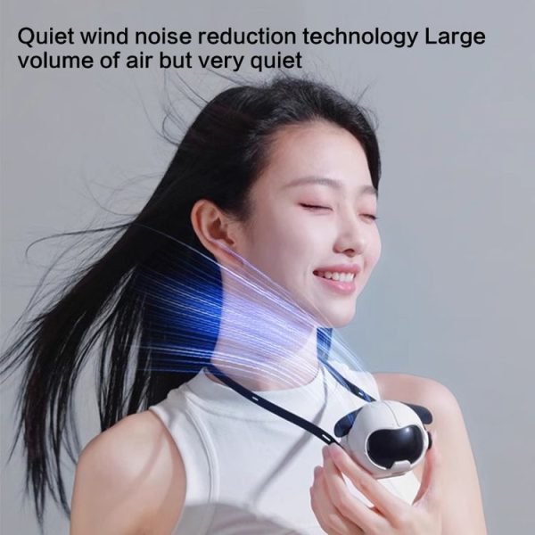 MF082 Portable Hanging Neck Pudding Electric Fan (White) - Image 5