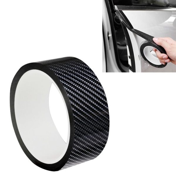 Universal Car Carbon Fiber Door Anti-collision Strip Protection Guards Trims Stickers Tape, Size: 3cm x 3m