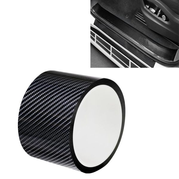 Universal Car Carbon Fiber Door Anti-collision Strip Protection Guards Trims Stickers Tape, Size: 7cm x 3m