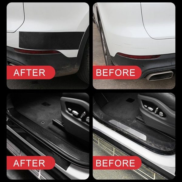 Universal Car Carbon Fiber Door Anti-collision Strip Protection Guards Trims Stickers Tape, Size: 7cm x 3m - Image 10