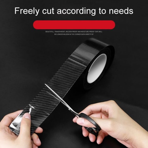 Universal Car Carbon Fiber Door Anti-collision Strip Protection Guards Trims Stickers Tape, Size: 7cm x 3m - Image 5